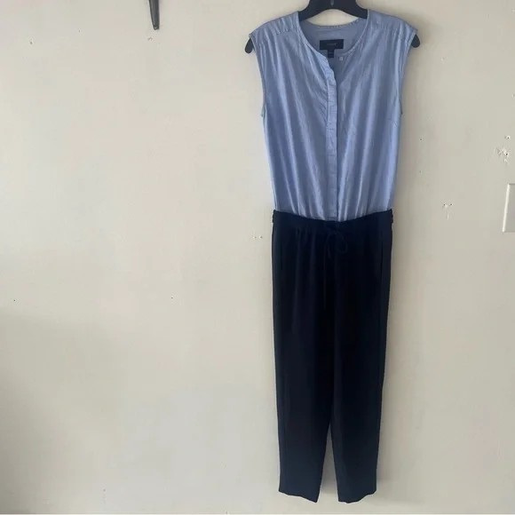 J. Crew blue sleeveless jumpsuit romper 35711 - Picture 2 of 12